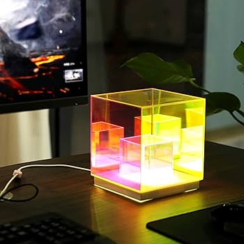 neon ガラケー　新品未使用　ルーブル美術館収蔵品 Amazon.co.jp : LEDキューブナイトライト、3Dアクリル
